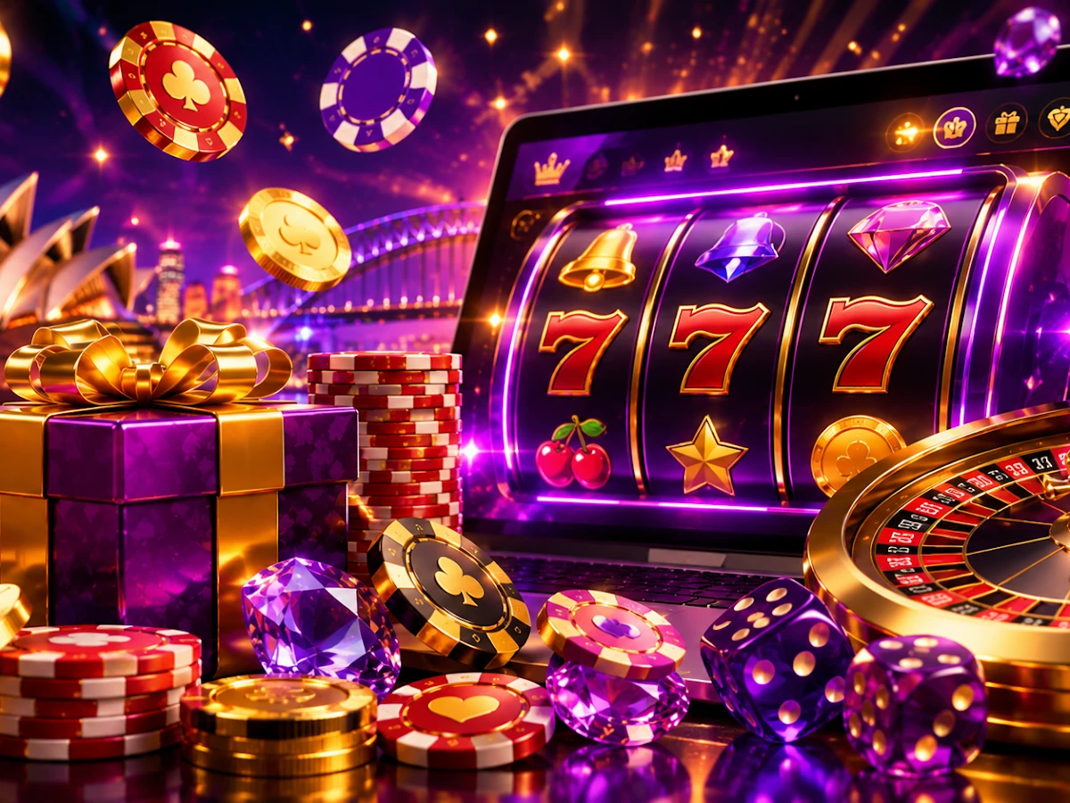 Layar slot mobile dengan simbol permainan dan panel putaran